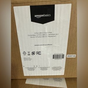 Brand-New ￼Amazon Basics 10 Port USB 2.0 Hub, 5-Pack